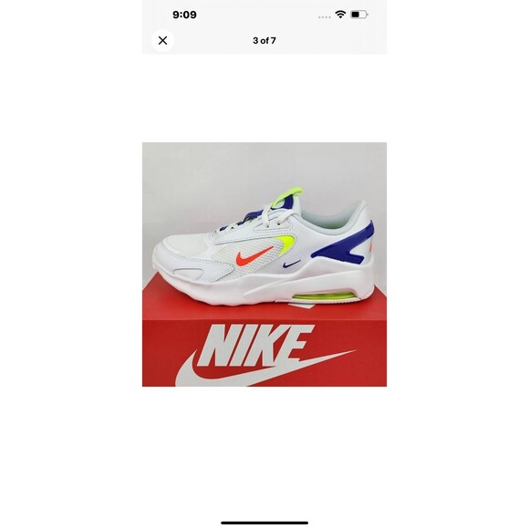 Nike Air Max Bolt Gs White Crimson Volt CW1626-103 Youth Size 5.5/Womens Size 7 - Picture 4 of 7